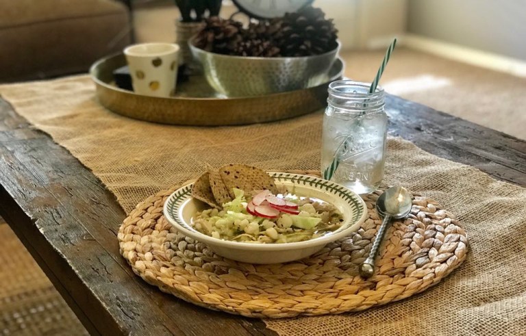 Pozole Verde Bowl and Spoon